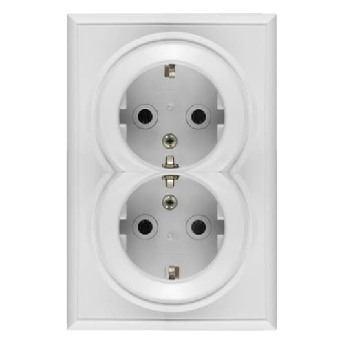 Utičnica dupla porculan Premijer+