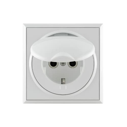 Utičnica dvopolna porculan sa poklopcem Premijer+