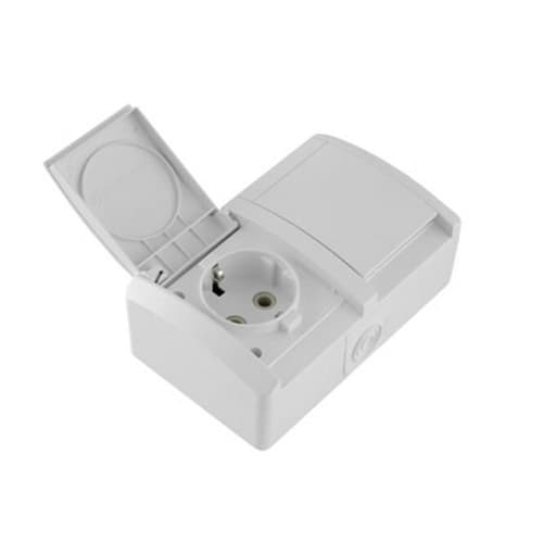 Utičnica dupla vodoravna porculan bijela SET-Q OG