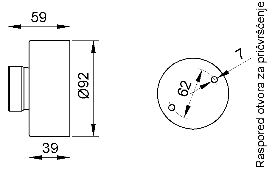 Postolje svjetiljke E27 porculan ravno 126K 2