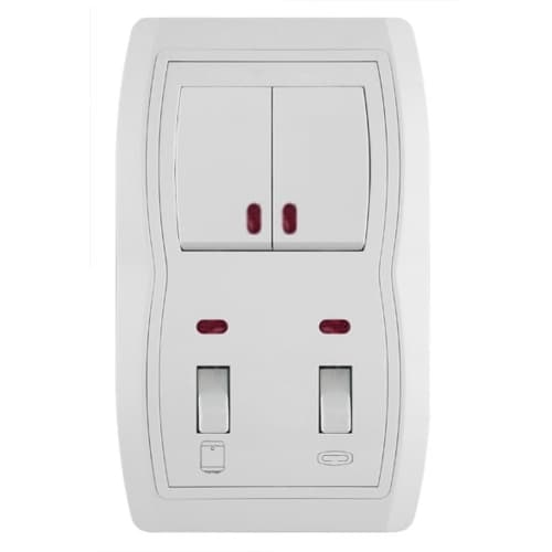 Sklopka za kupatilo okomita 2 KIP sa serijskom sklopkom Status