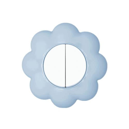 Sklopka serijska cvijet bijelo plavi Happy