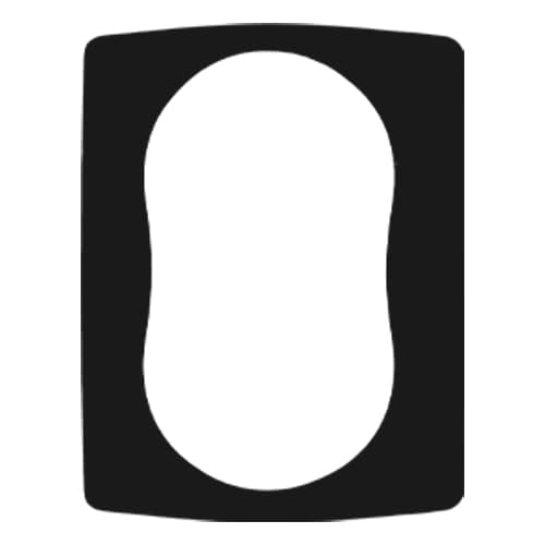 Uklopni okvir za duplu utičnicu crni Emporio