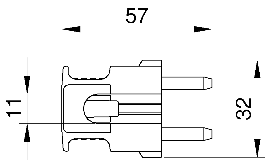 Utikač dvopolni L 213 2