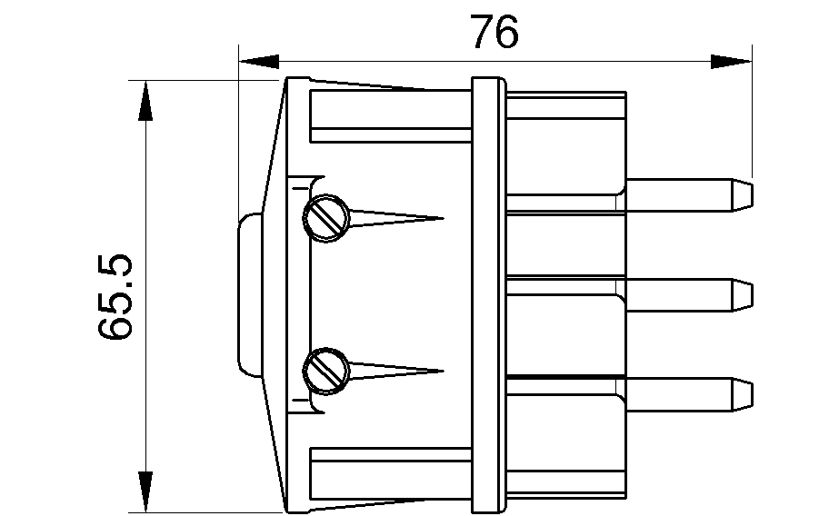 Utikač tropolni ravni 215 NL 2
