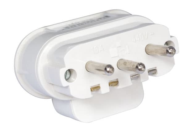 Utikač tropolni L bijeli 218