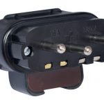 Utikač tropolni L crni 216 NL