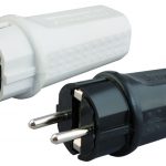 Utikač dvopolni crni PVC