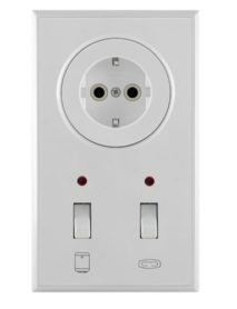 Sklopka za kupatilo okomita 2 KIP i utičnica Premijer+