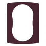 Uklopni okvir za duplu utičnicu bordo Emporio